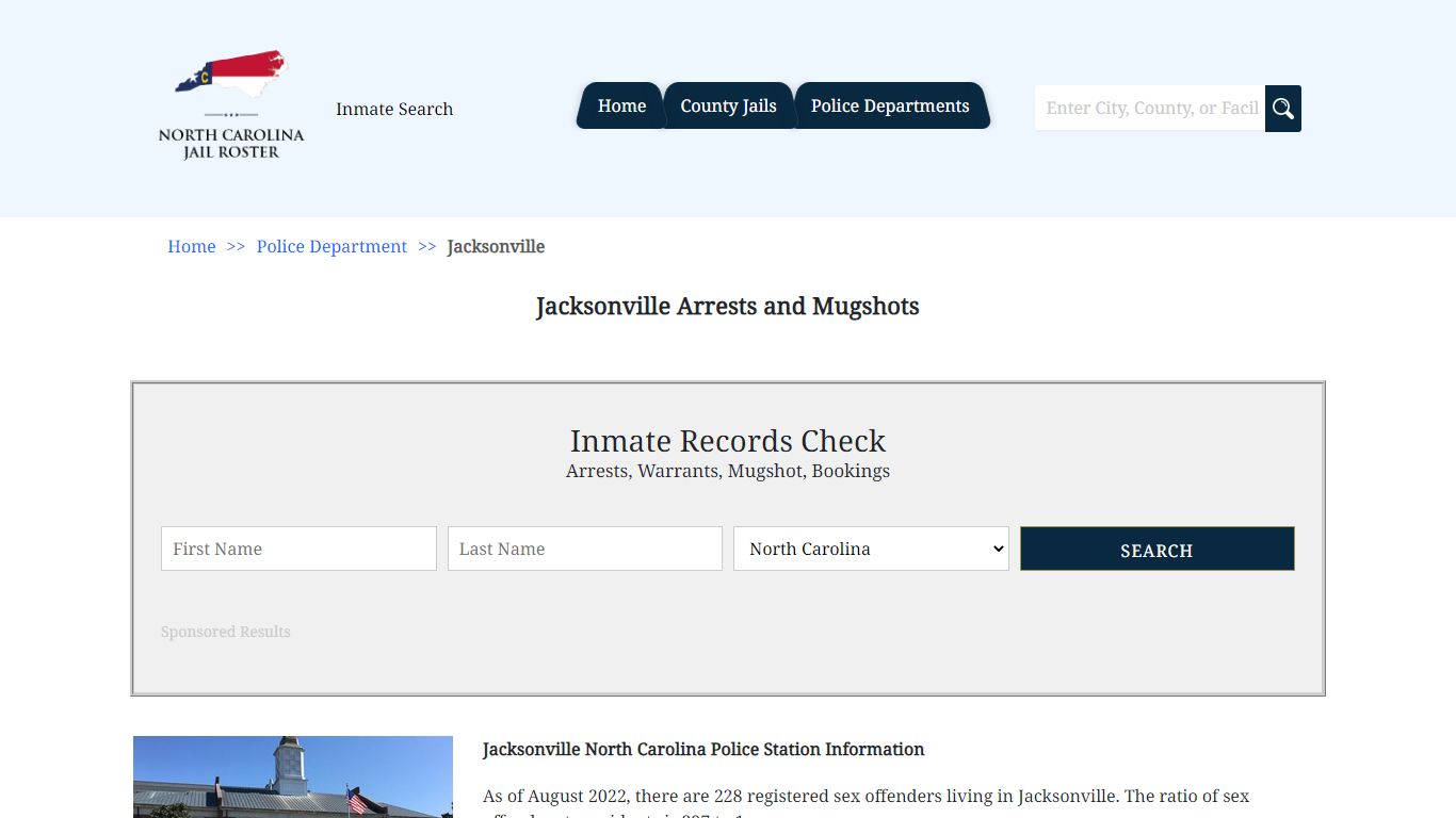 Jacksonville Arrests and Mugshots | North Carolina Jail Roster